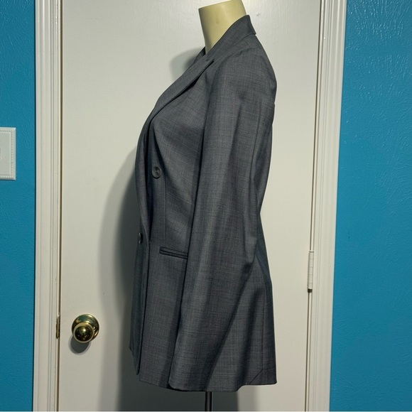 Neiman Marcus Gray Double Breasted Blazer with Notched Lapels 90s Vintage 6 EUC - Picture 14 of 16